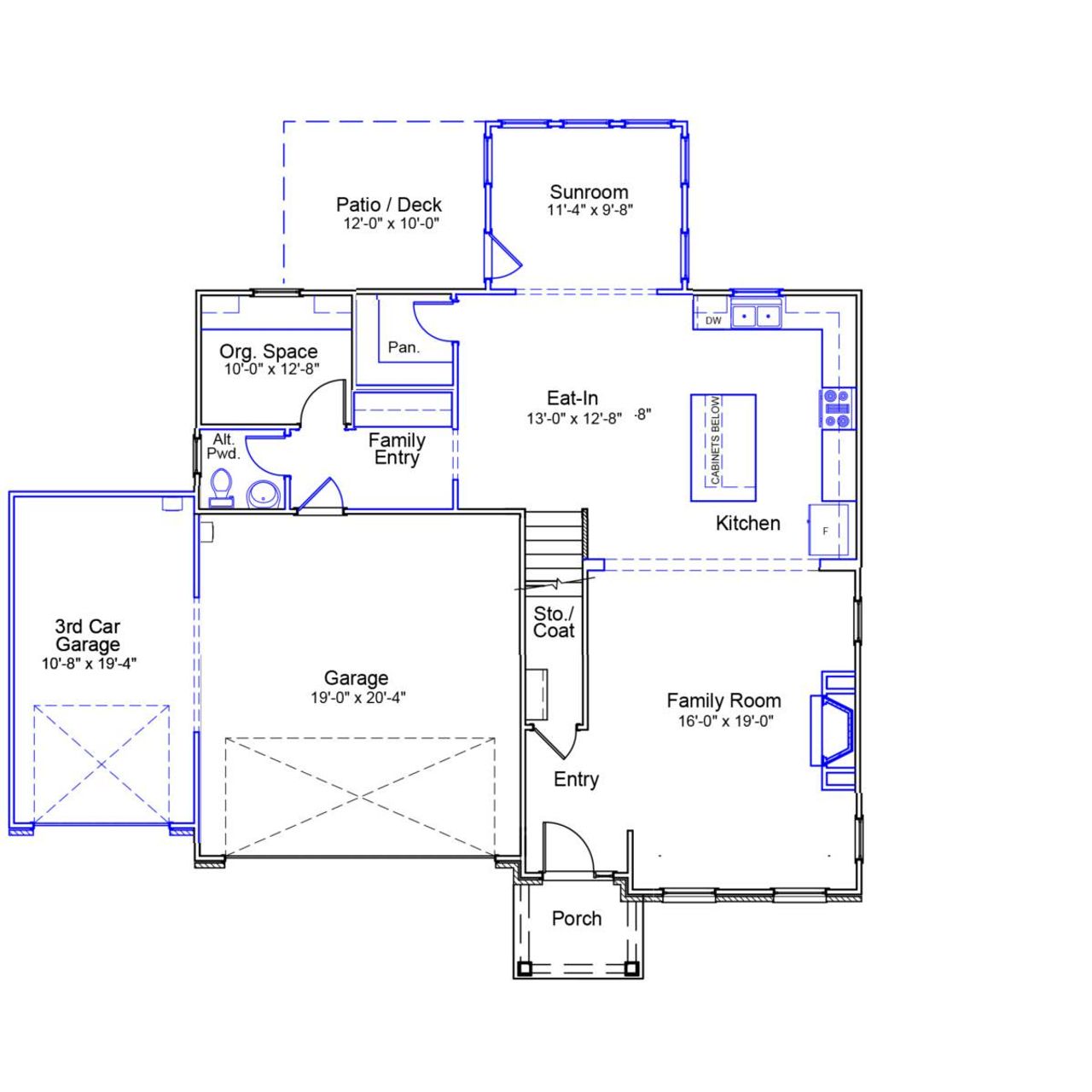 2D floor plan layout of this home in Lilah Grove, Summerfield, NC (Image 2).