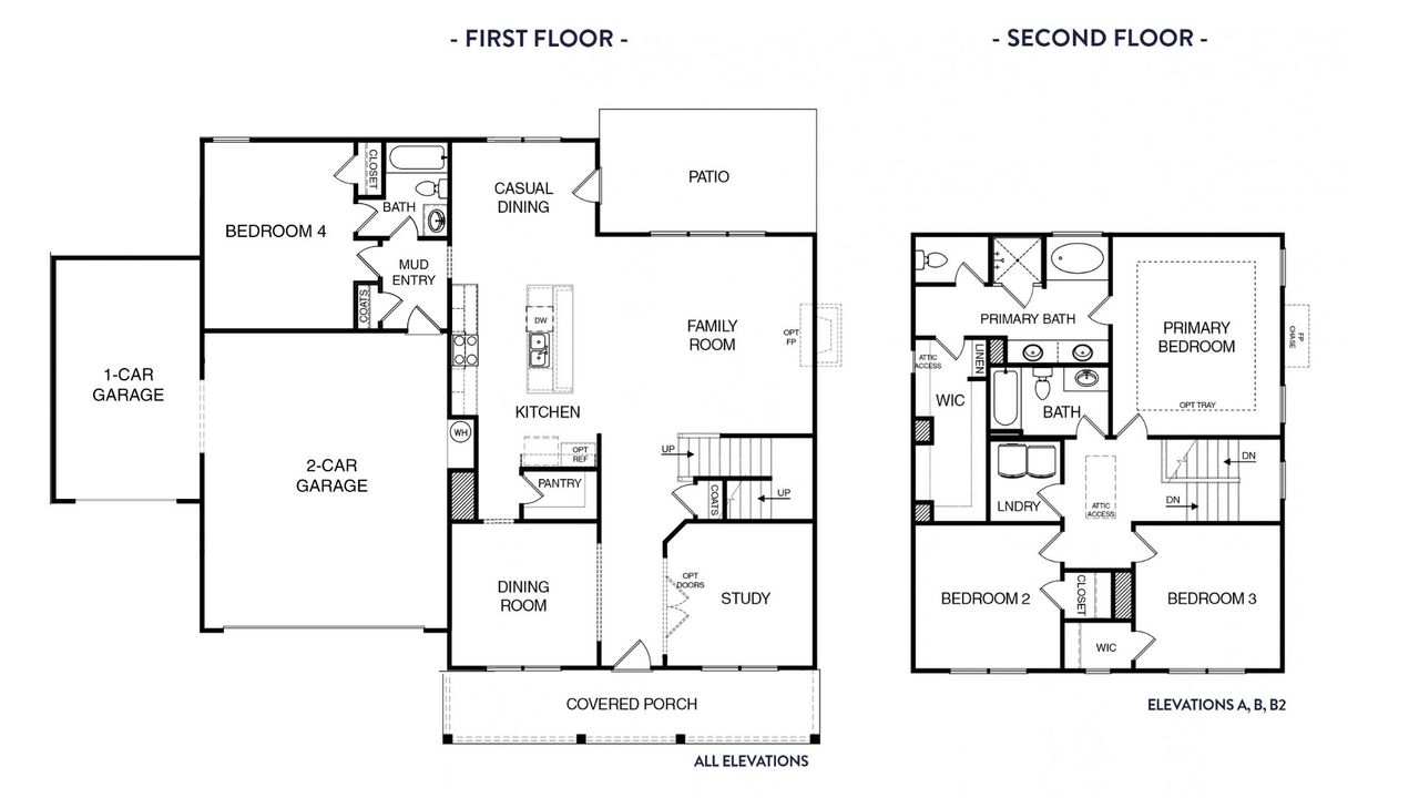 2D floor plan layout of this home in Woodland Hills, Loganville, GA (Image 2).