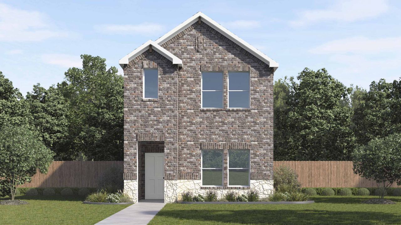 Representative exterior photo of a completed home built from the Cambridge by D.R. Horton in Elevon, Lavon, TX (Image 2).