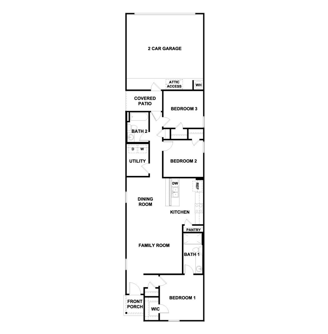 2D floor plan layout of this home in Valverde, Bastrop, TX (Image 2).