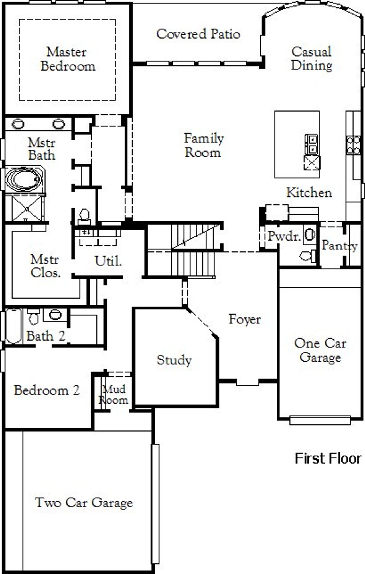 2D floor plan layout of this home in Cambridge Crossing, Celina, TX (Image 2).