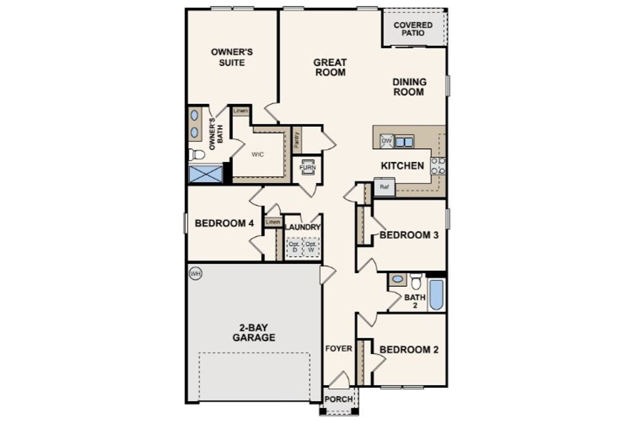 2D floor plan layout of this home in Maple Ridge, Newton, NC (Image 2).