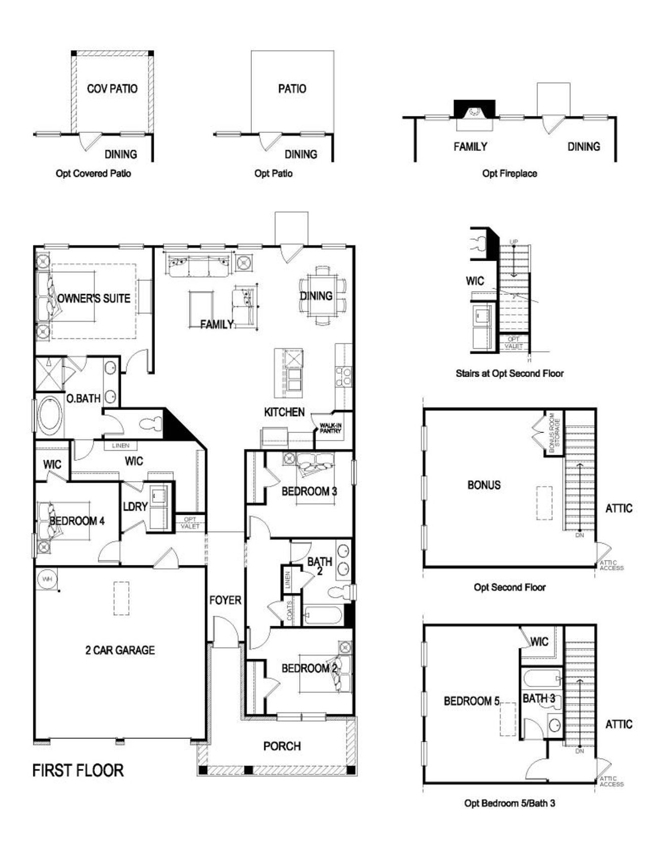 2D floor plan layout for the Newhall by Rockhaven Homes in Hillbrooke Preserve, Conyers, GA (Image 2).