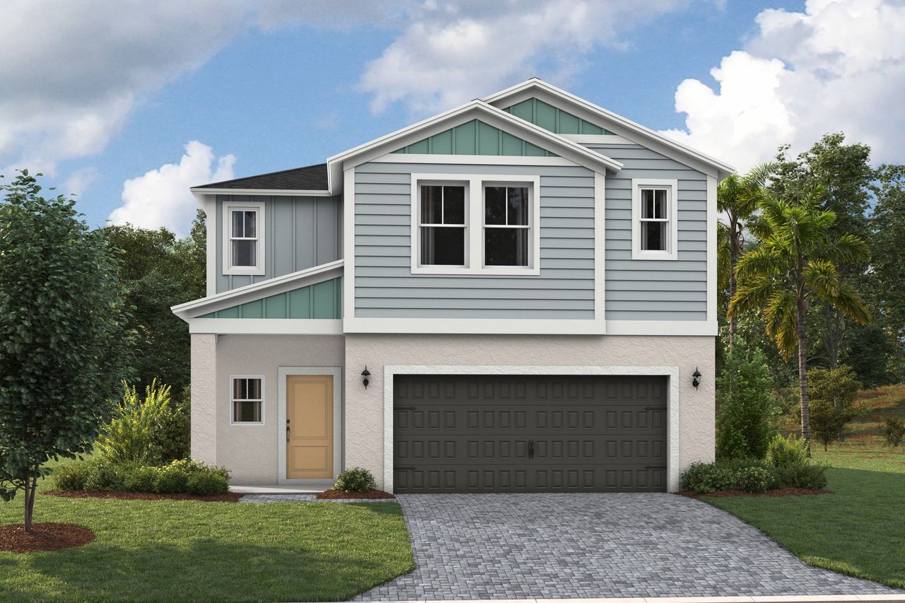 Representative exterior photo of a completed home built from the Indigo by Casa Fresca Homes in Pasadena Ridge, Zephyrhills, FL (Image 2).