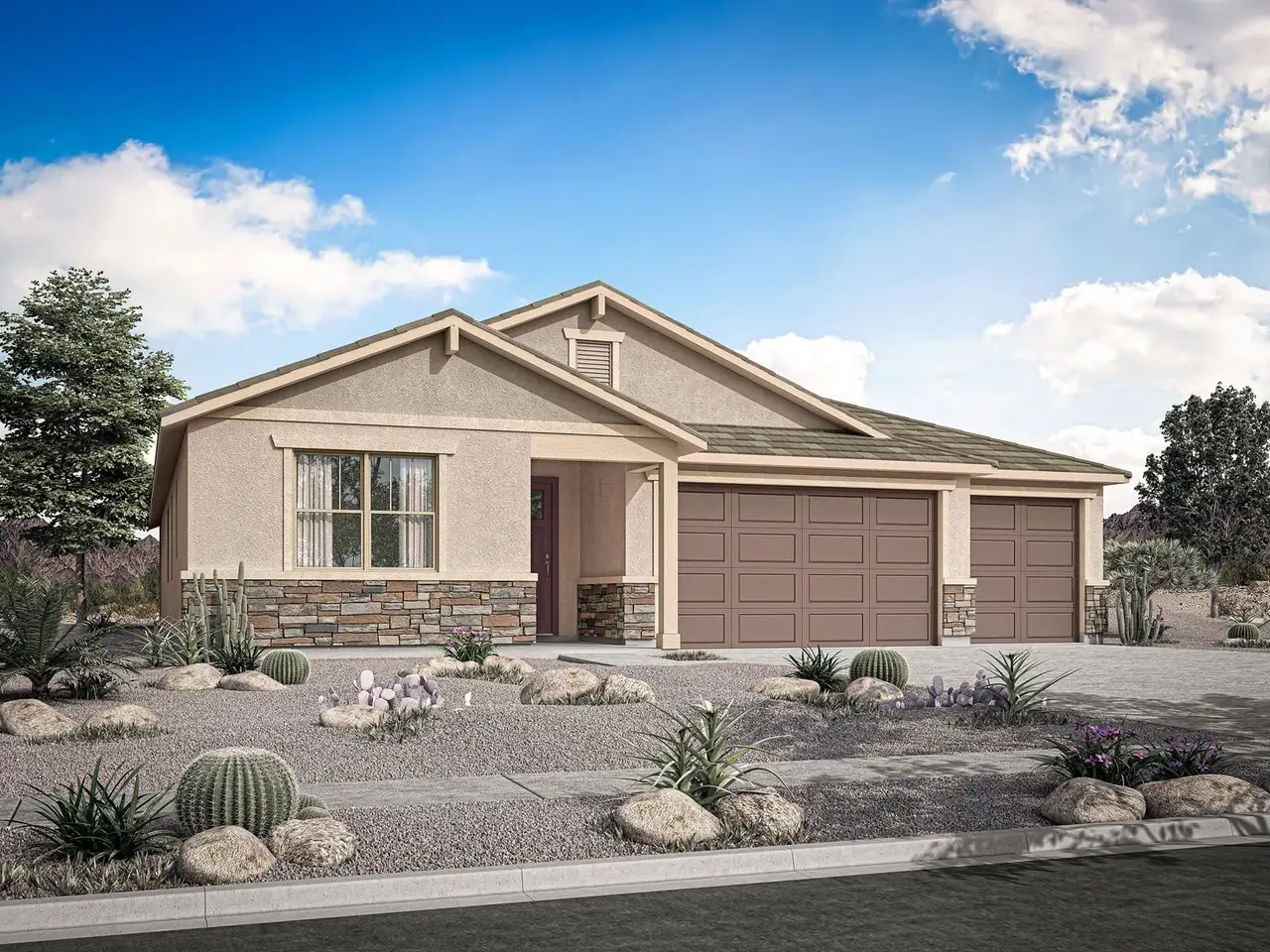 Representative exterior photo of a completed home built from the Crimson by Mattamy Homes in Rosewood Heights, San Tan Valley, AZ (Image 2).