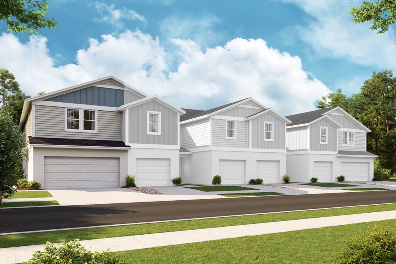 Front exterior of a new home in Pasadena Woods, Dade City, FL, highlighting curb appeal (Image 2).