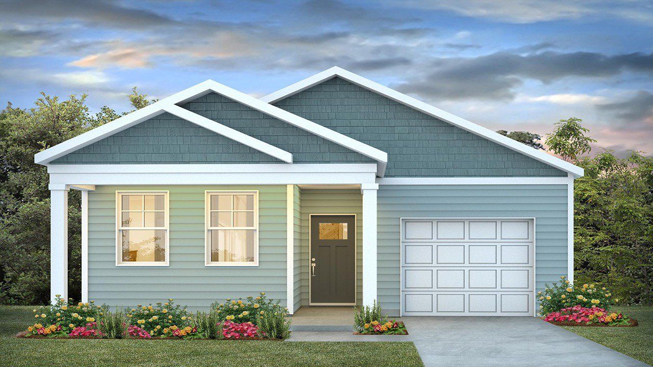 Representative exterior photo of a completed home built from the Plan by D.R. Horton in Sheep Island, Summerville, SC (Image 2). Representative exterior photo of a completed home built from the Plan by D.R. Horton in Sheep Island, Summerville, SC (Image 2).