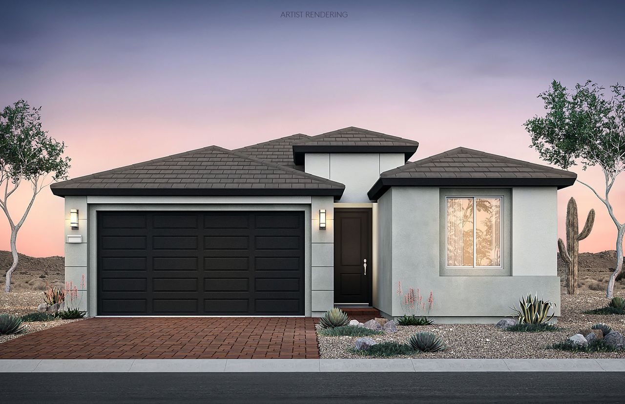Front exterior of a new home in Upper Canyon, Phoenix, AZ, highlighting curb appeal (Image 2).