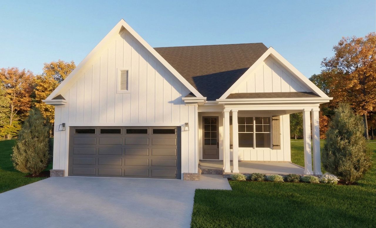 File photo – actual home under construction  Rear of home