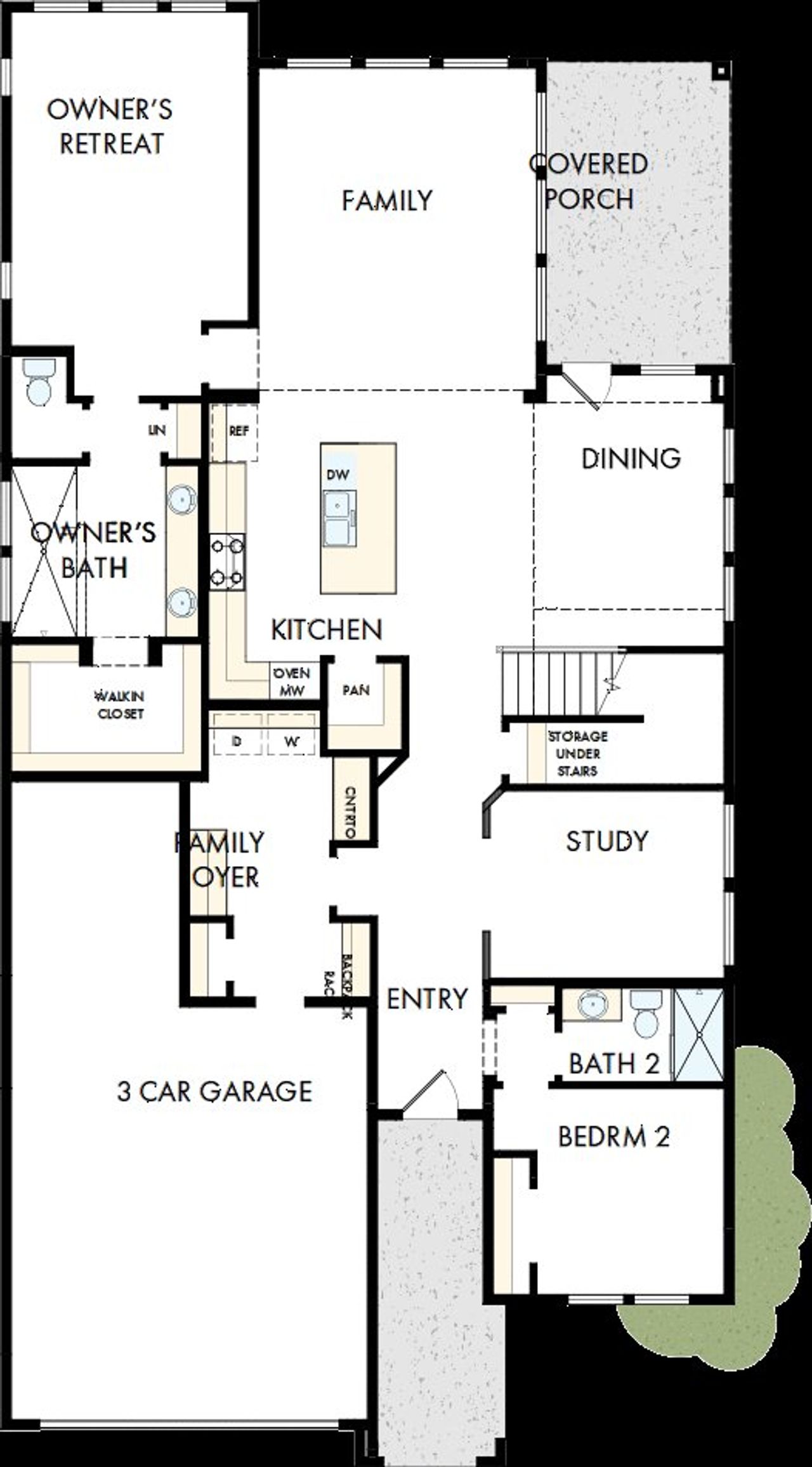 2D floor plan layout of this home in Goodland – Classic Series, Venus, TX (Image 2).