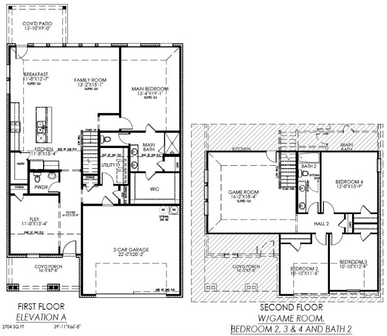 2D floor plan layout for the The Royal by Lillian Custom Homes in Mercer Meadows, Royse City, TX (Image 2).