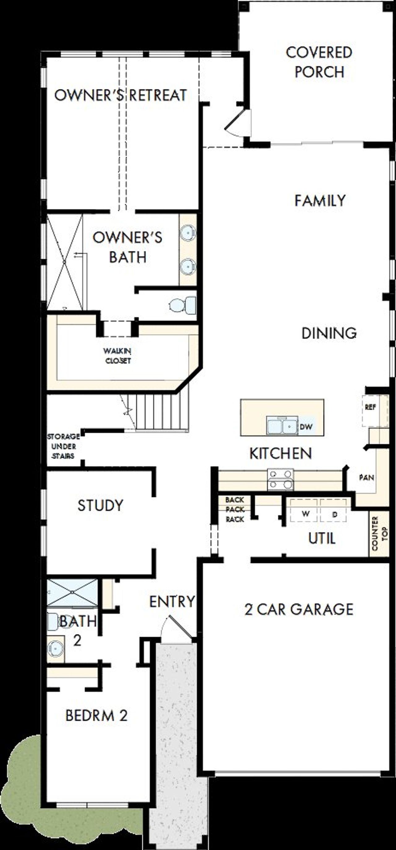 2D floor plan layout of this home in Grange - Reserve Collection, Katy, TX (Image 2).