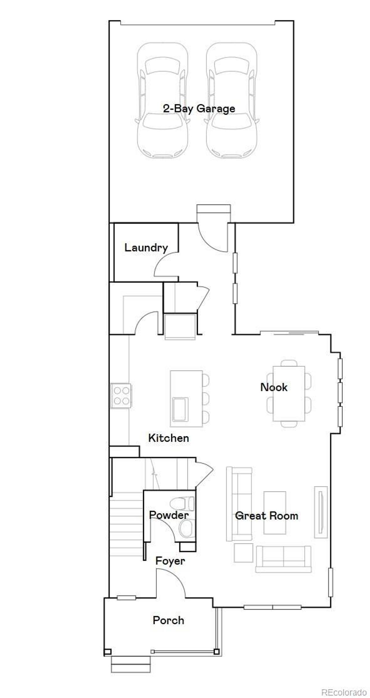2D floor plan layout of this home in Timber Lark, Fort Collins, CO (Image 2).