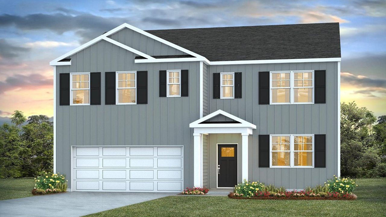 Representative exterior photo of a completed home built from the Hayden by D.R. Horton in Cypress Landing, Hardeeville, SC (Image 2). Representative exterior photo of a completed home built from the Hayden by D.R. Horton in Cypress Landing, Hardeeville, SC (Image 2).