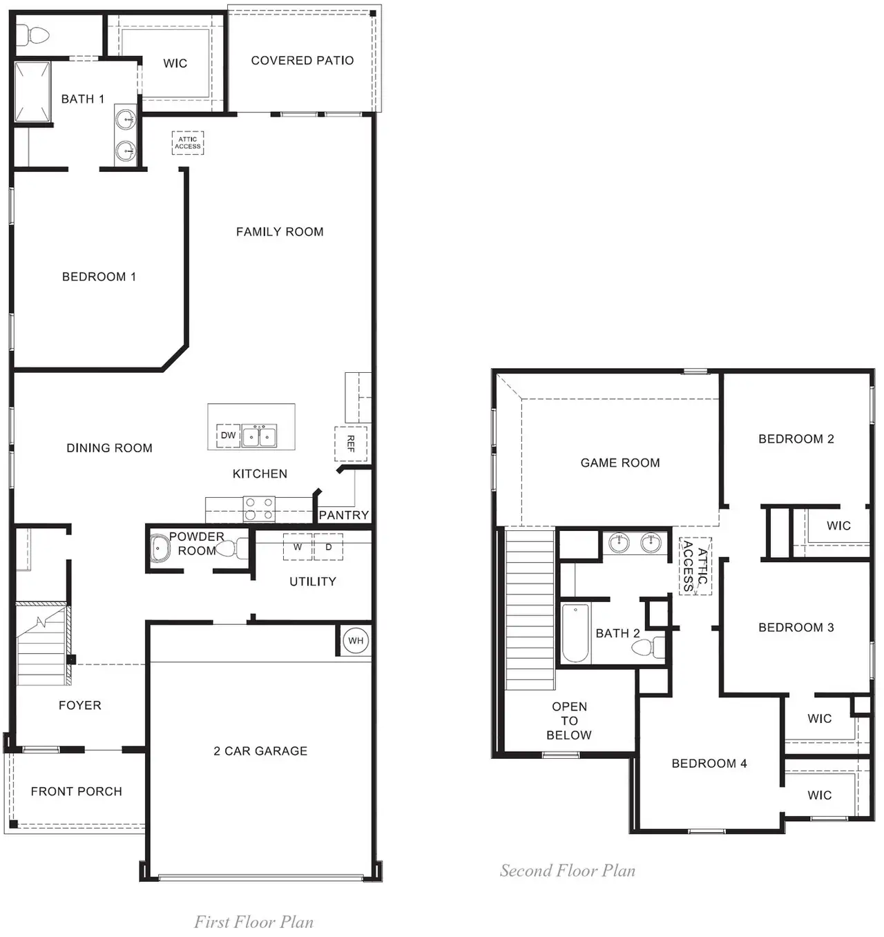 2D floor plan layout of this home in August Trails, Needville, TX (Image 2).