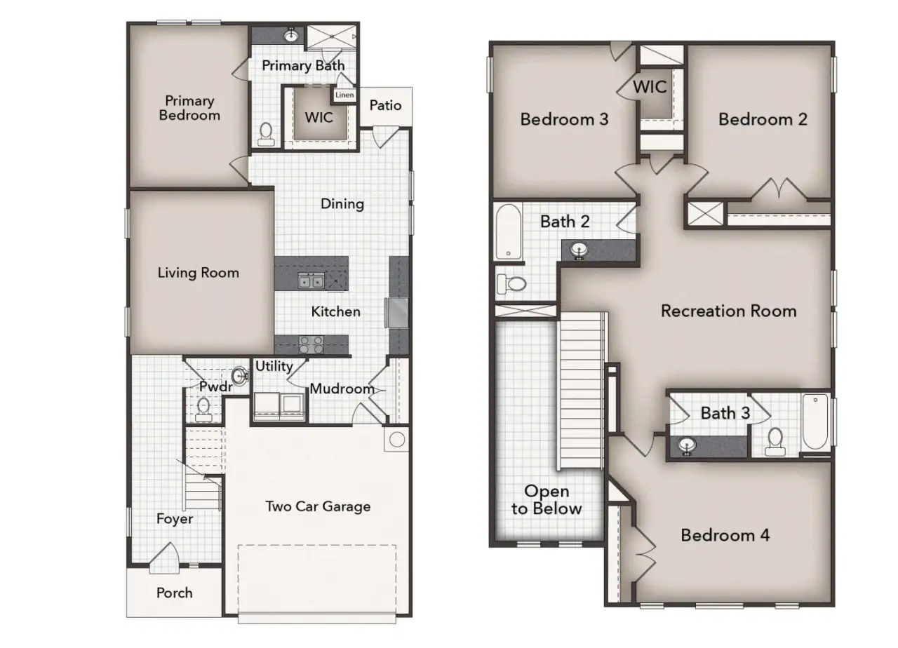 2D floor plan layout of this home in Applewhite Meadows, San Antonio, TX (Image 2).