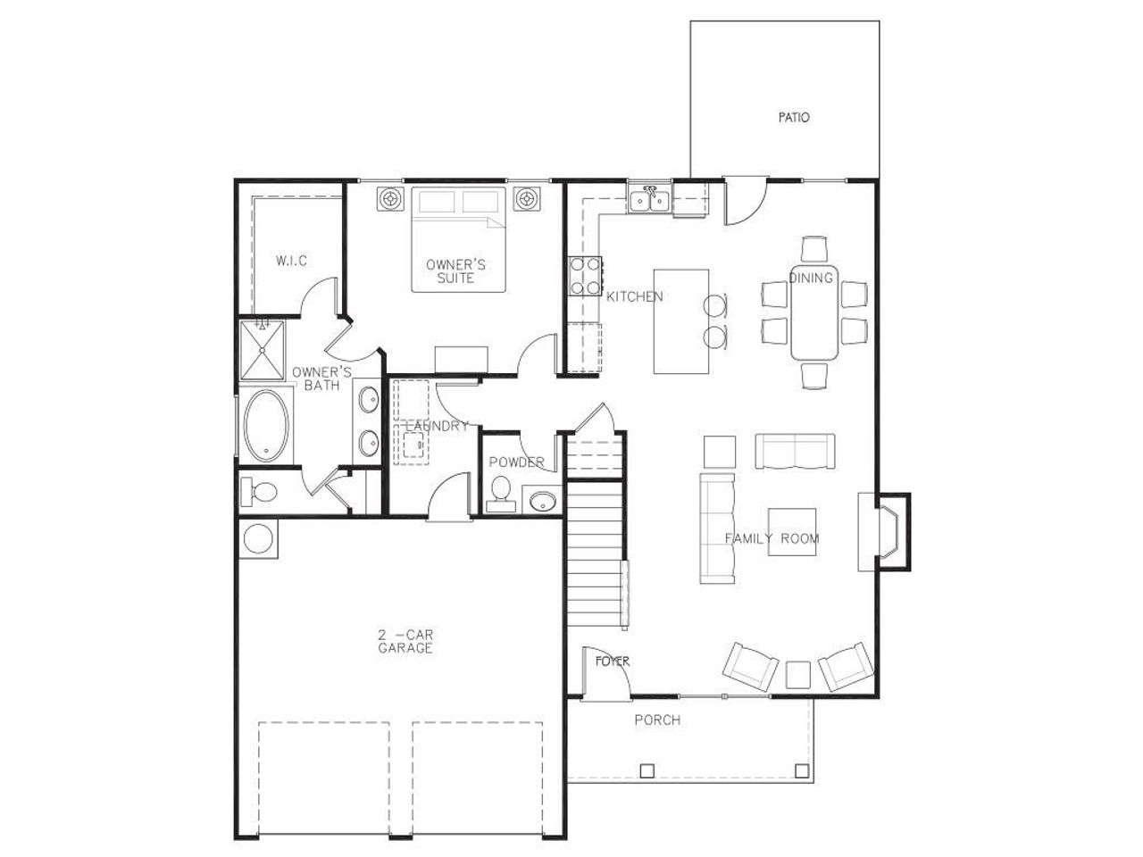 2D floor plan layout for the The Ashton by Stephen Elliott Homes in Garden Walk, Jackson, GA (Image 2). 2D floor plan layout for the The Ashton by Stephen Elliott Homes in Garden Walk, Jackson, GA (Image 2).