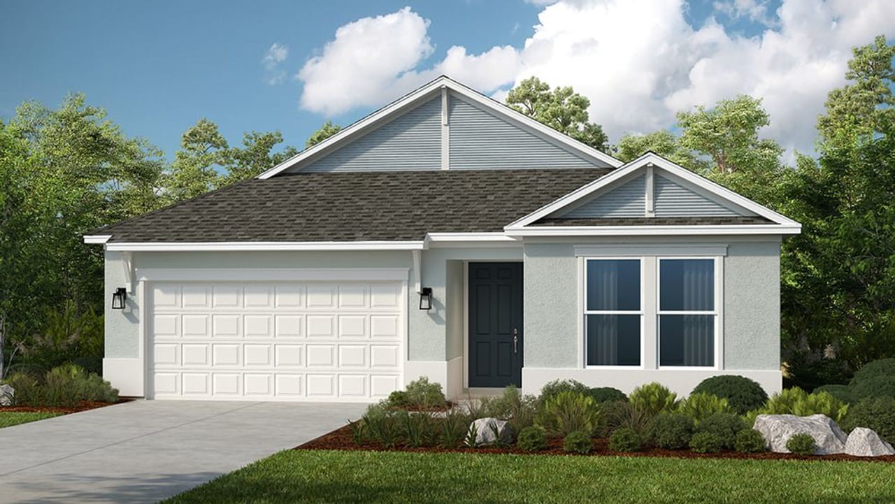Representative exterior photo of a completed home built from the Longboat by Taylor Morrison in Indigo Creek, Apollo Beach, FL (Image 2).