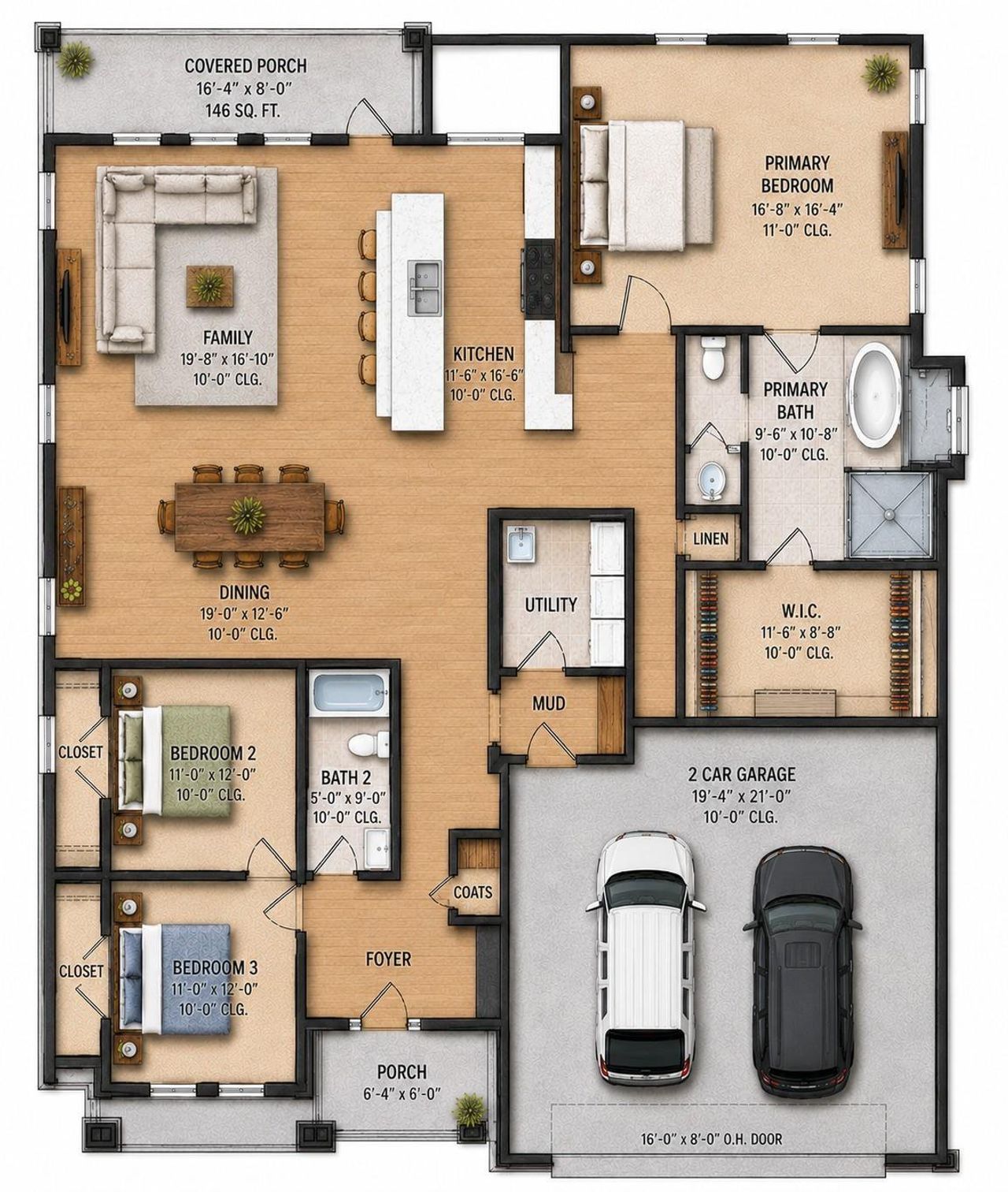 2D floor plan layout of this home in , Montgomery, TX (Image 2). 2D floor plan layout of this home in , Montgomery, TX (Image 2).