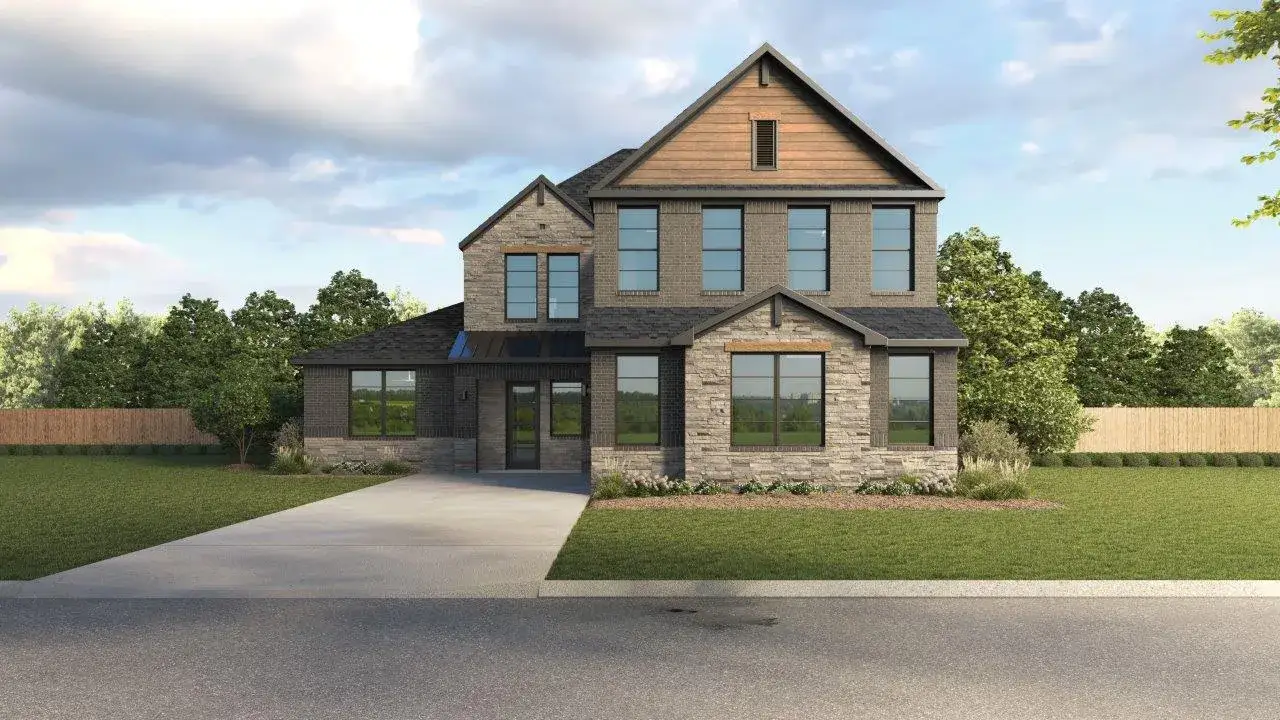 Representative exterior photo of a completed home built from the Austen by D.R. Horton in Grace Woods, Carrollton, TX (Image 2).