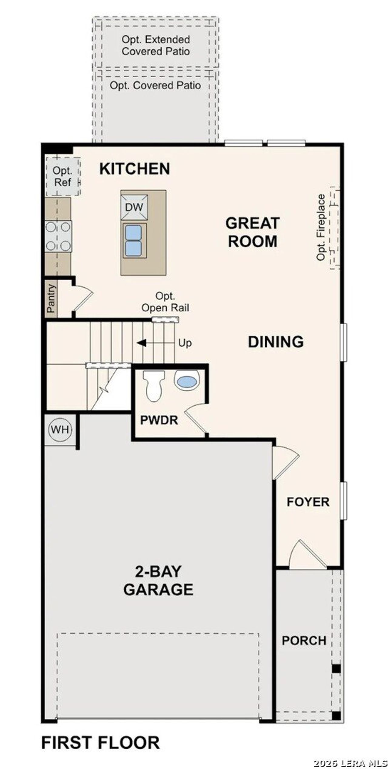 2D floor plan layout of this home in Rosemont Hill, San Antonio, TX (Image 2).