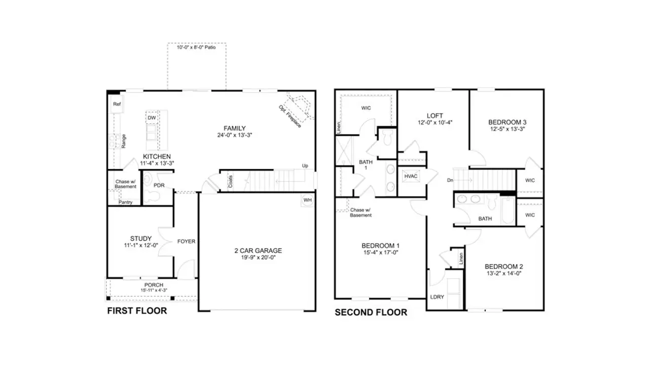 2D floor plan layout of this home in Millstone Village, Morristown, TN (Image 2). 2D floor plan layout of this home in Millstone Village, Morristown, TN (Image 2).