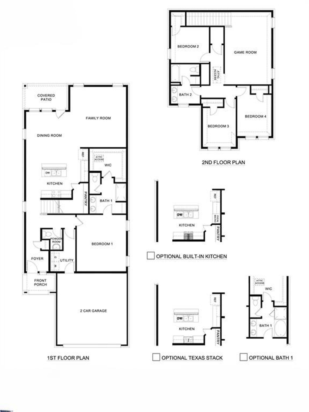 2D floor plan layout of this home in , Little Elm, TX (Image 2).
