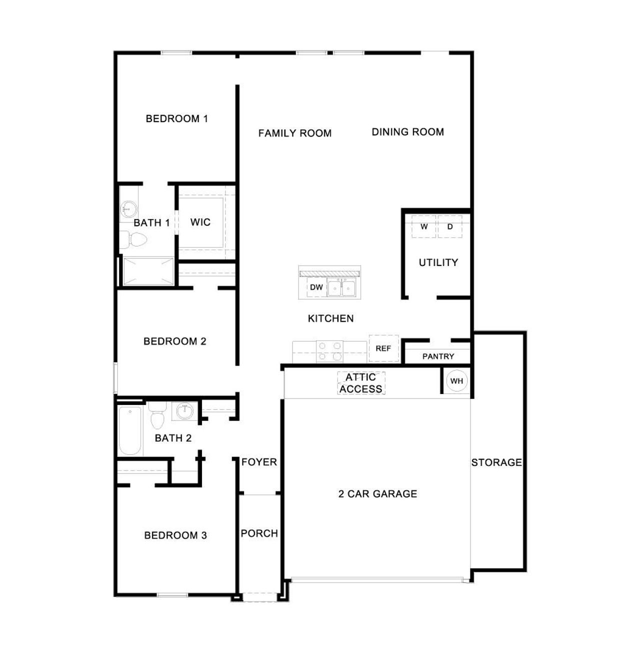 2D floor plan layout of this home in Talavera, Kyle, TX (Image 2).