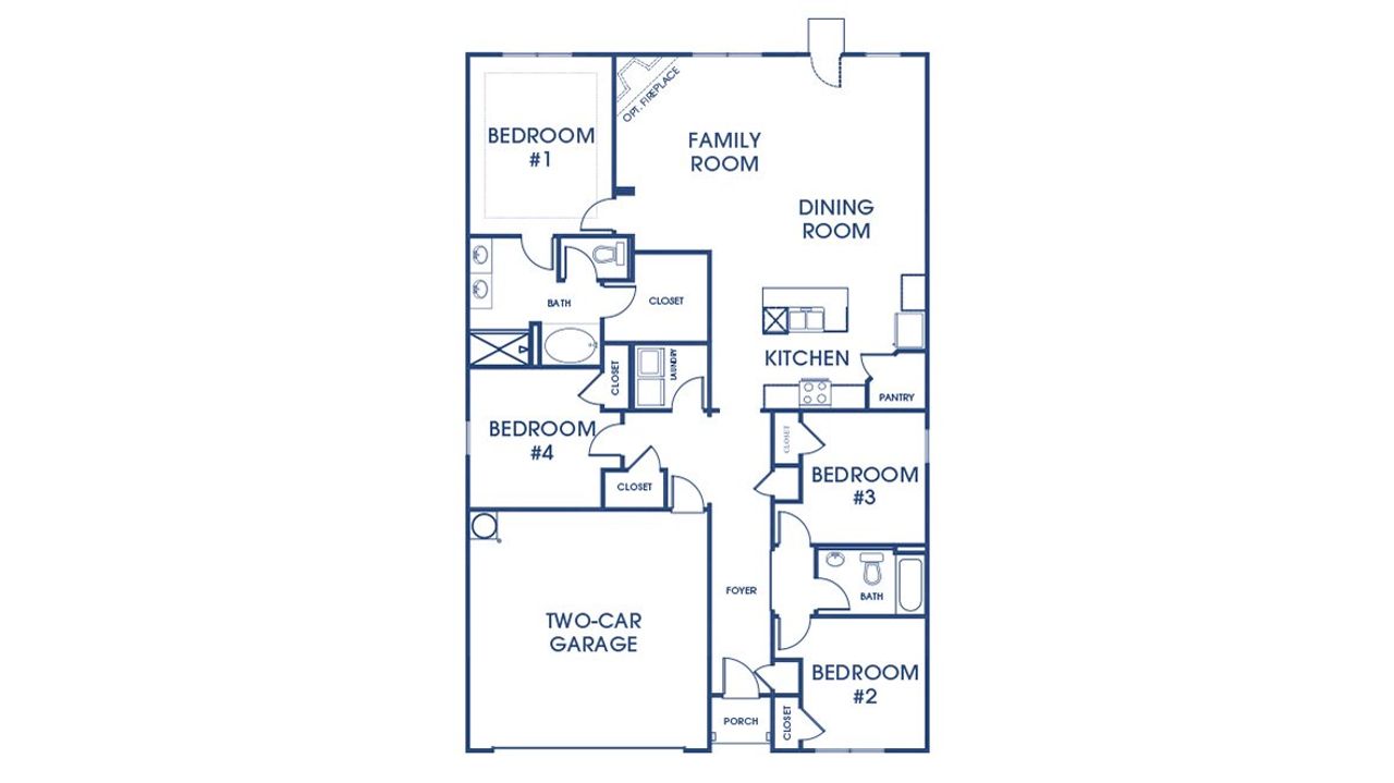 2D floor plan layout of this home in Champion's Run, Lithonia, GA (Image 2).