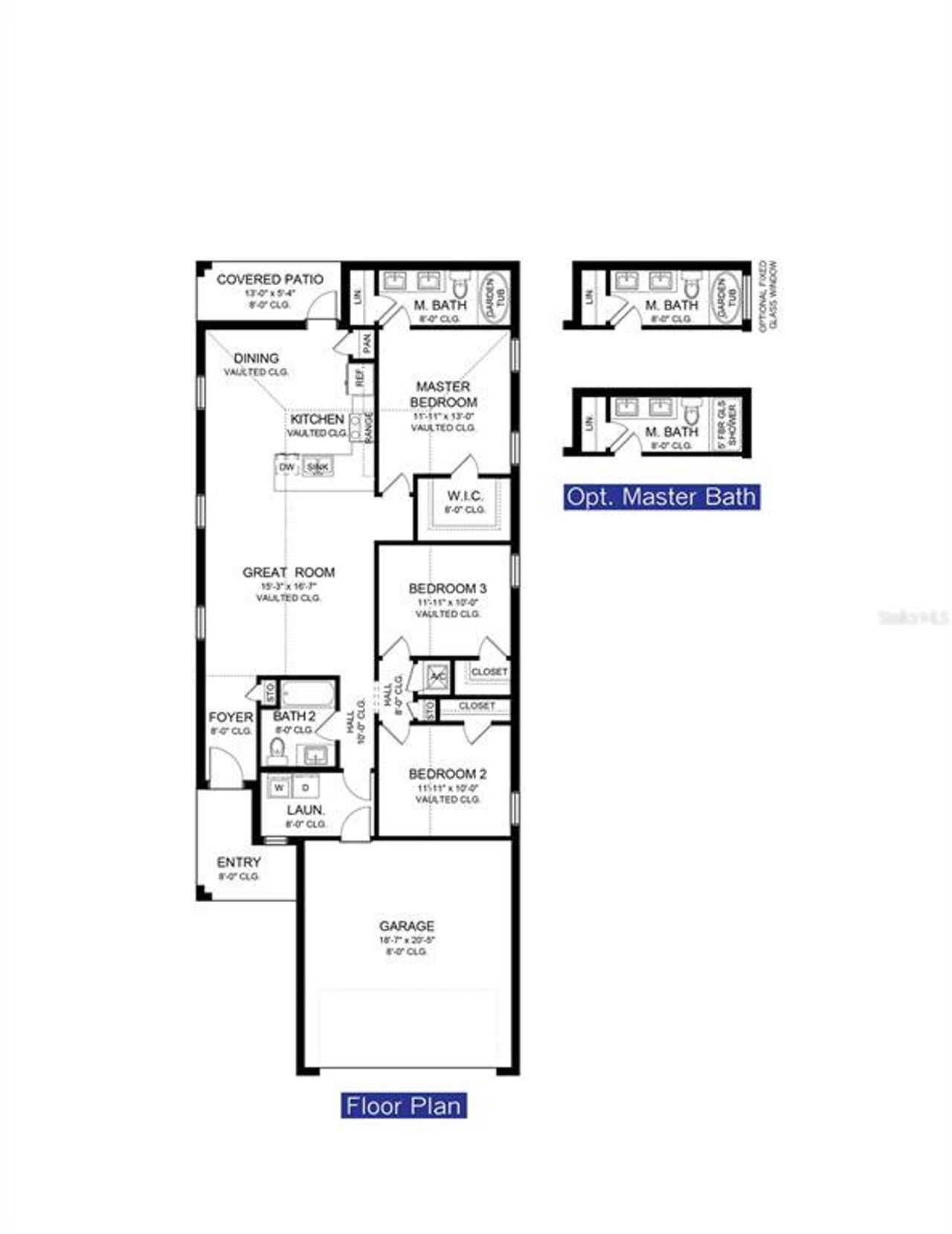 2D floor plan layout of this home in , St. Cloud, FL (Image 2).