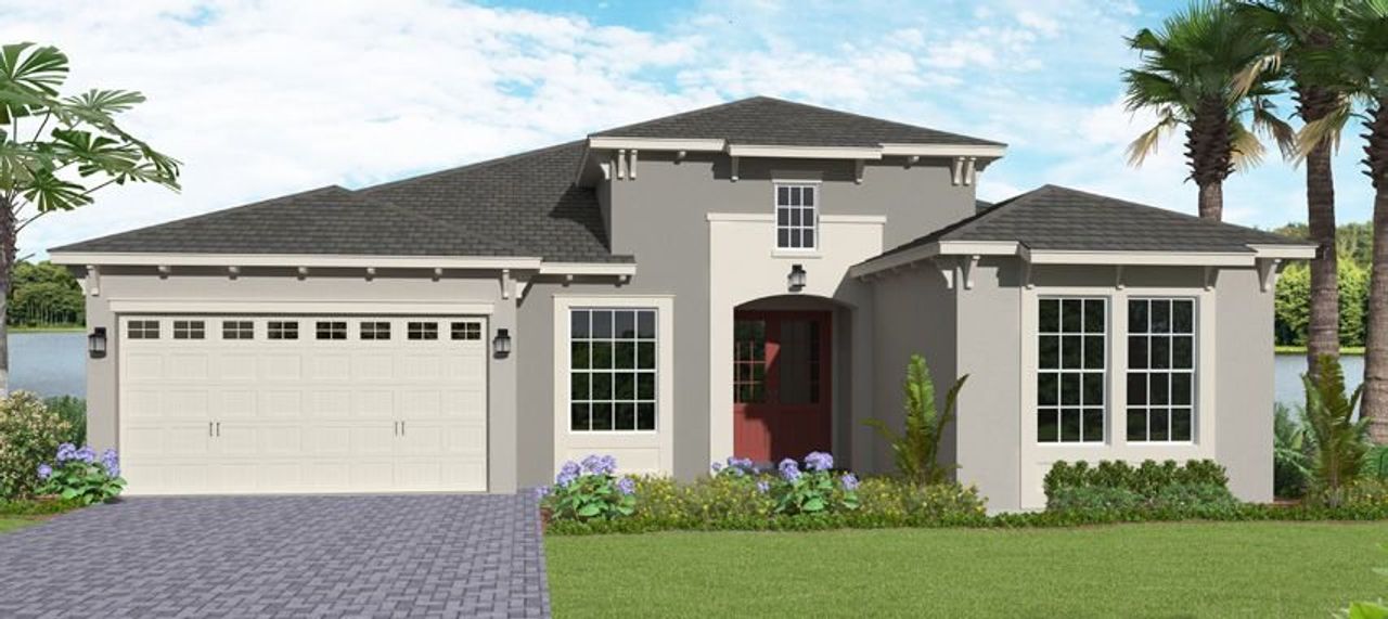 Representative exterior photo of a completed home built from the Sanderling Grand by Minto Communities in Westlake, Westlake, FL (Image 2). Representative exterior photo of a completed home built from the Sanderling Grand by Minto Communities in Westlake, Westlake, FL (Image 2).