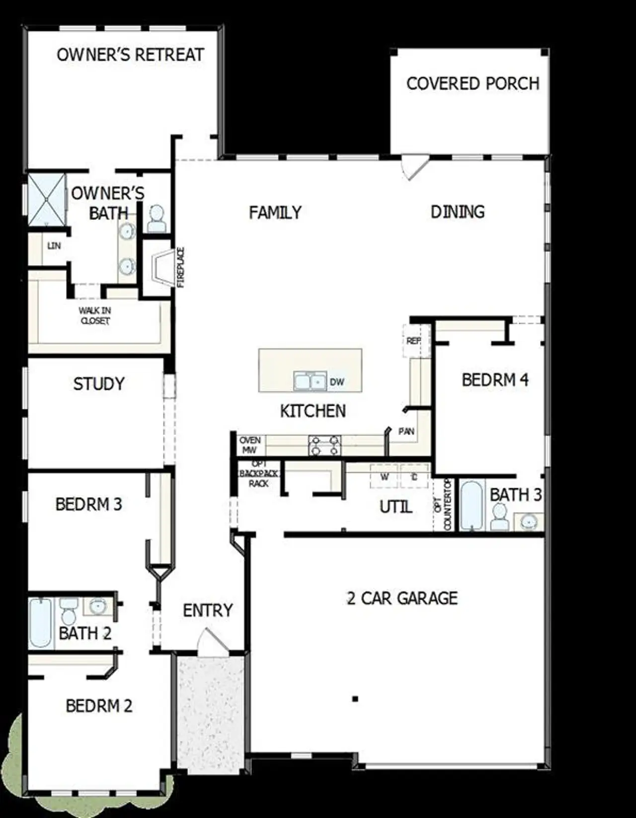 2D floor plan layout of this home in Myrtle Creek, Waxahachie, TX (Image 2). 2D floor plan layout of this home in Myrtle Creek, Waxahachie, TX (Image 2).