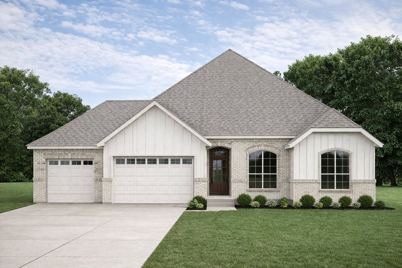 Front exterior of a new home in Arbor Oaks, Boyd, TX, highlighting curb appeal (Image 2).