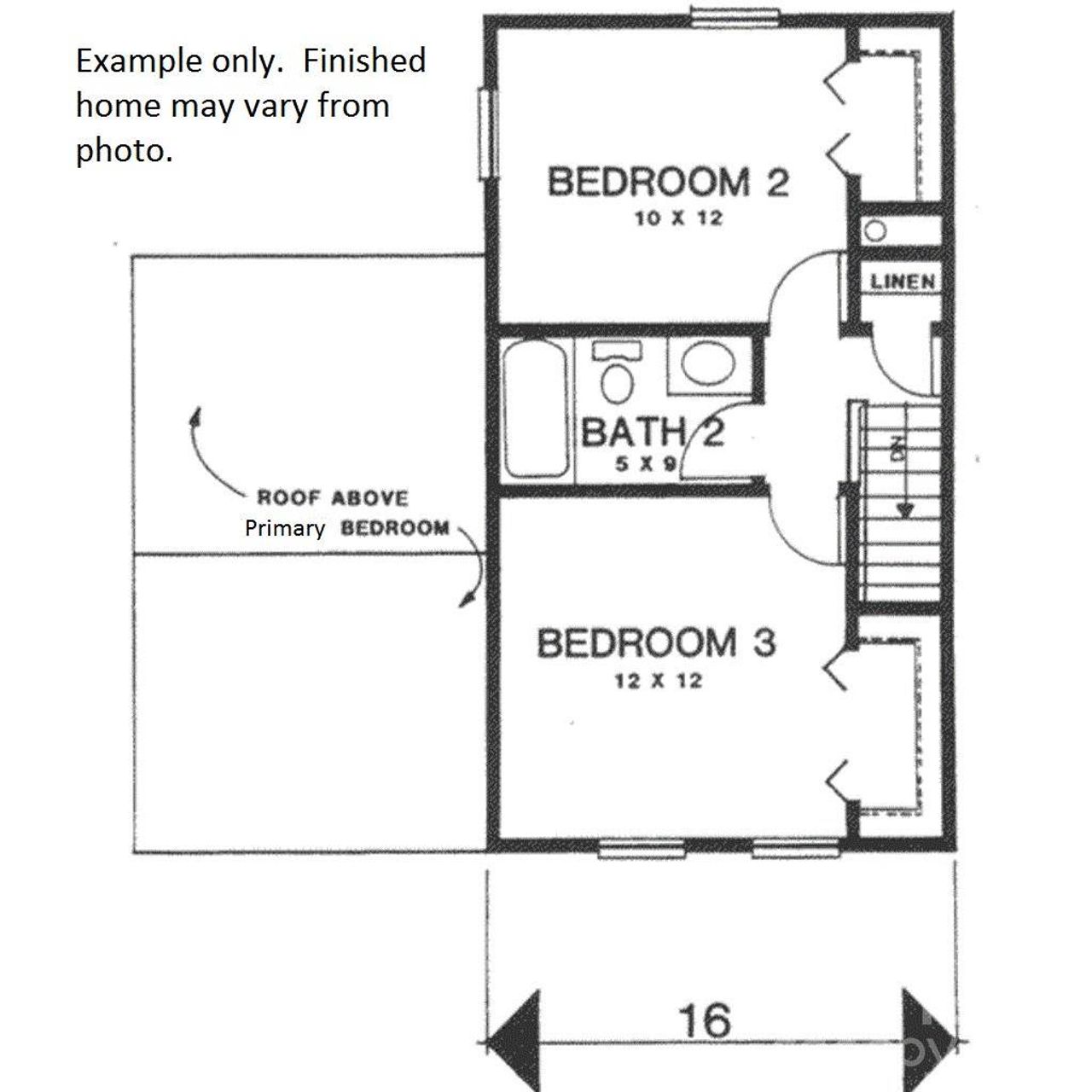 Example Only. Finished home may vary from photo.