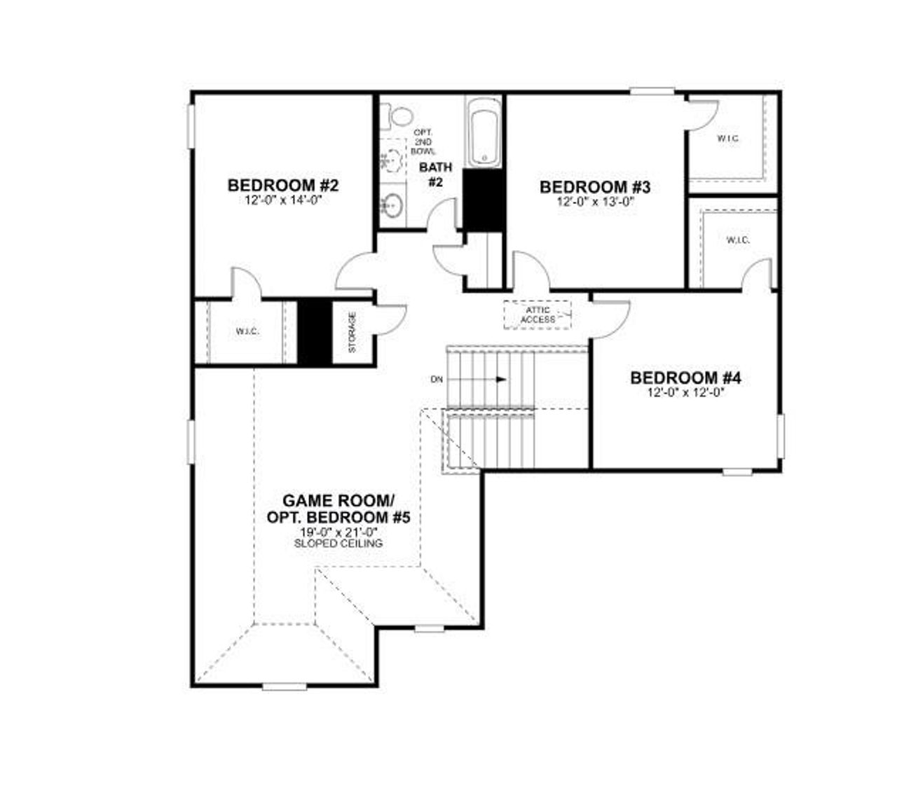 2D floor plan layout of this home in Marble Creek Crossing, Austin, TX (Image 2).