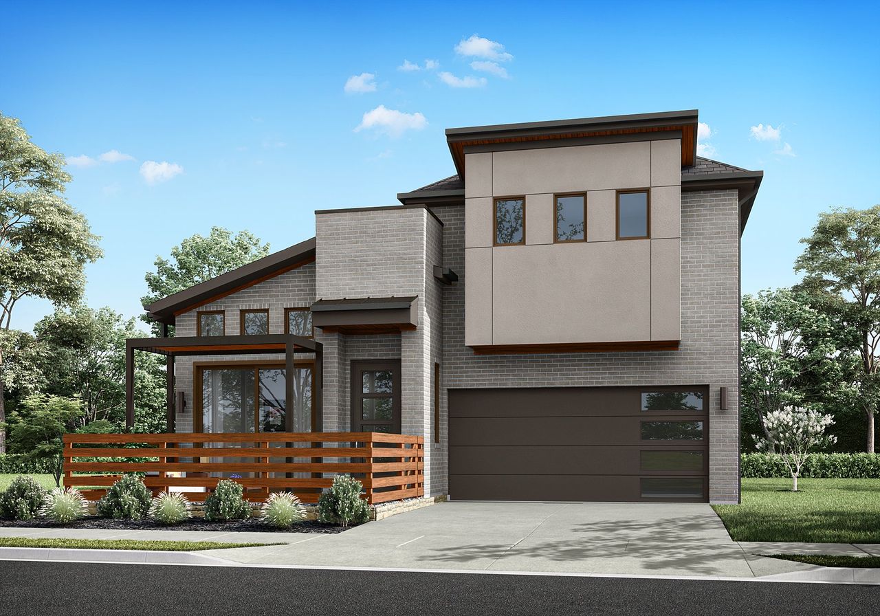 Representative exterior photo of a completed home built from the Hickory II by Grenadier Homes in Willow Grove Single-Family Homes, Melissa, TX (Image 2).