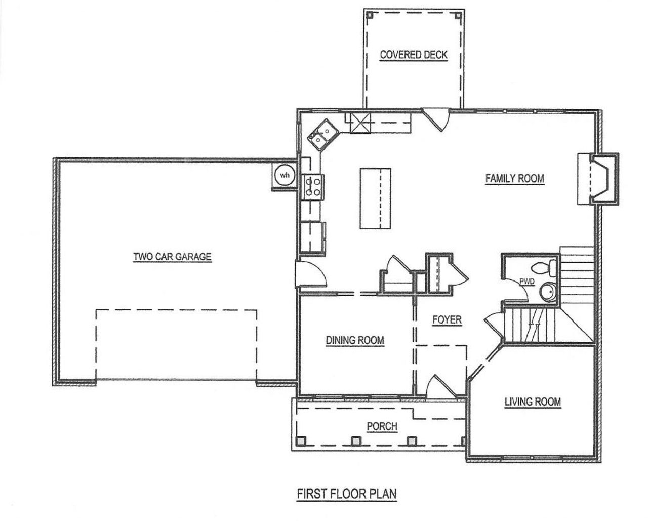 2D floor plan layout for the Briarwood by Kerley Family Homes in Carter Grove, Cartersville, GA (Image 2).