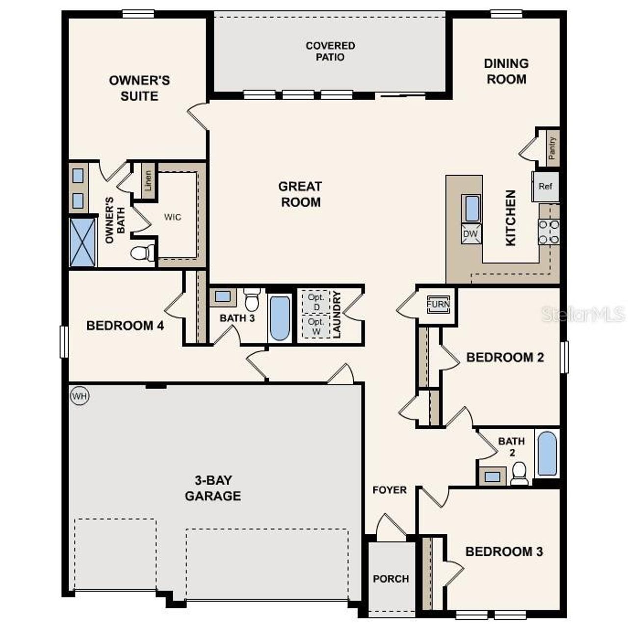 2D floor plan layout of this home in Deep Creek, Punta Gorda, FL (Image 2). 2D floor plan layout of this home in Deep Creek, Punta Gorda, FL (Image 2).