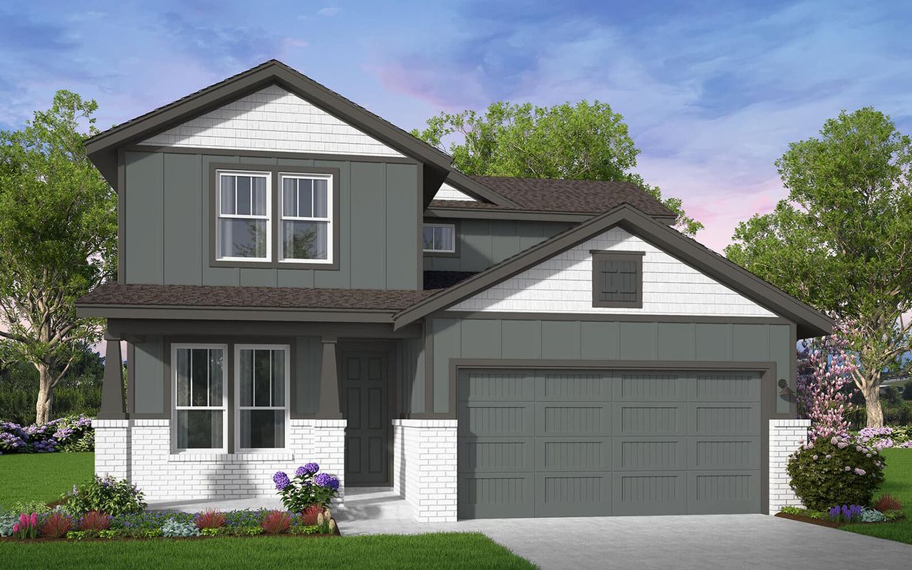 Representative exterior photo of a completed home built from the Zinnia by Brookfield Residential in Elyson, Katy, TX (Image 2).