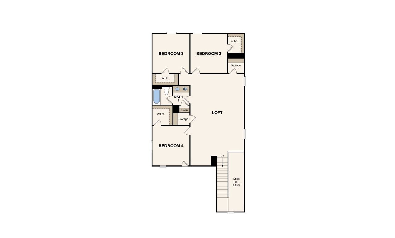 2D floor plan layout for the Riley - 2511 by Century Communities in Summerlin, San Antonio, TX (Image 2).