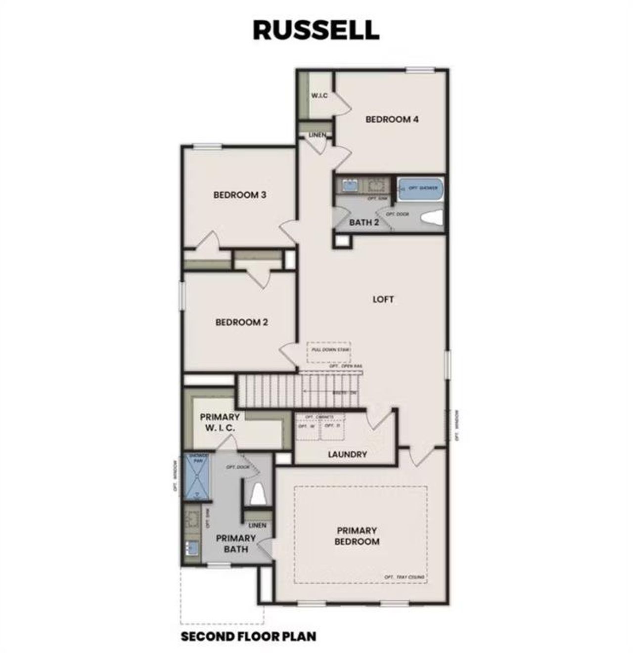 2D floor plan layout of this home in Cedar Farms, Winder, GA (Image 2).