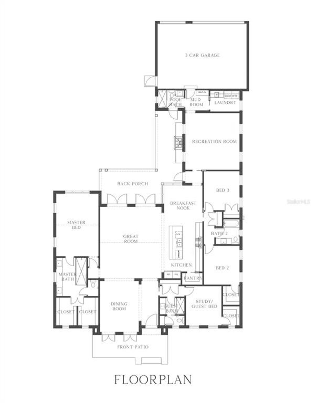 2D floor plan layout of this home in , St. Petersburg, FL (Image 2). 2D floor plan layout of this home in , St. Petersburg, FL (Image 2).