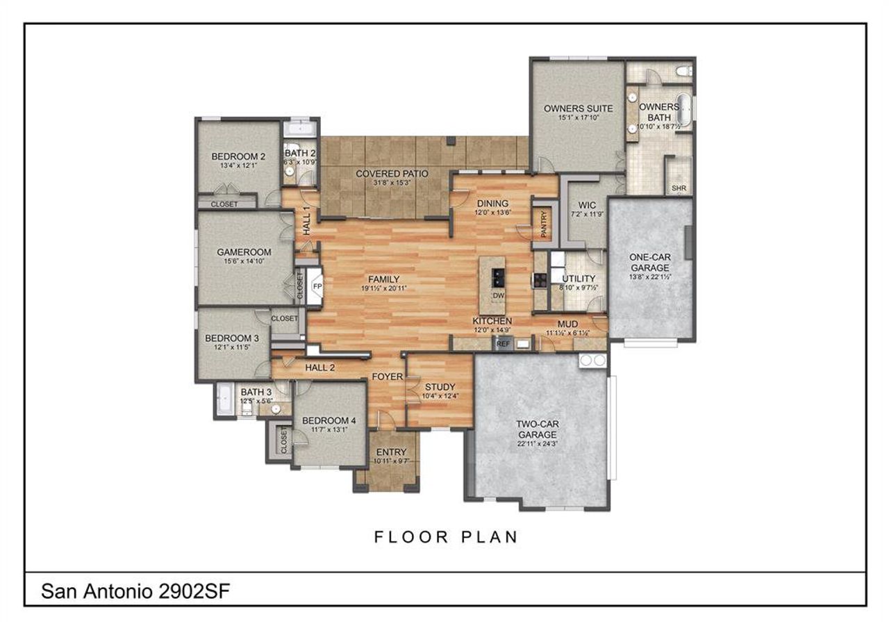 2D floor plan layout of this home in , Aledo, TX (Image 2).