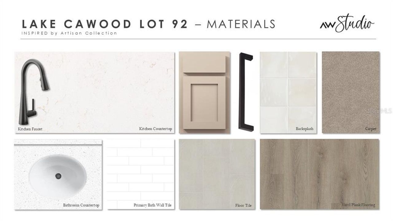 Sample of building materials used in homes in Lake Cawood Cove, Windermere (Image 2).