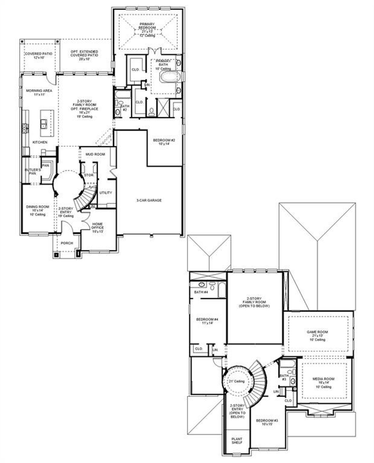 2D floor plan layout of this home in Landmark, Denton, TX (Image 2).