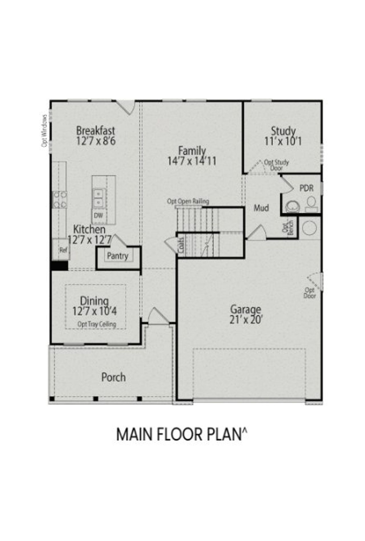 2D floor plan layout for the The Willow C by Davidson Homes LLC in Tobacco Road, Angier, NC (Image 2). 2D floor plan layout for the The Willow C by Davidson Homes LLC in Tobacco Road, Angier, NC (Image 2).