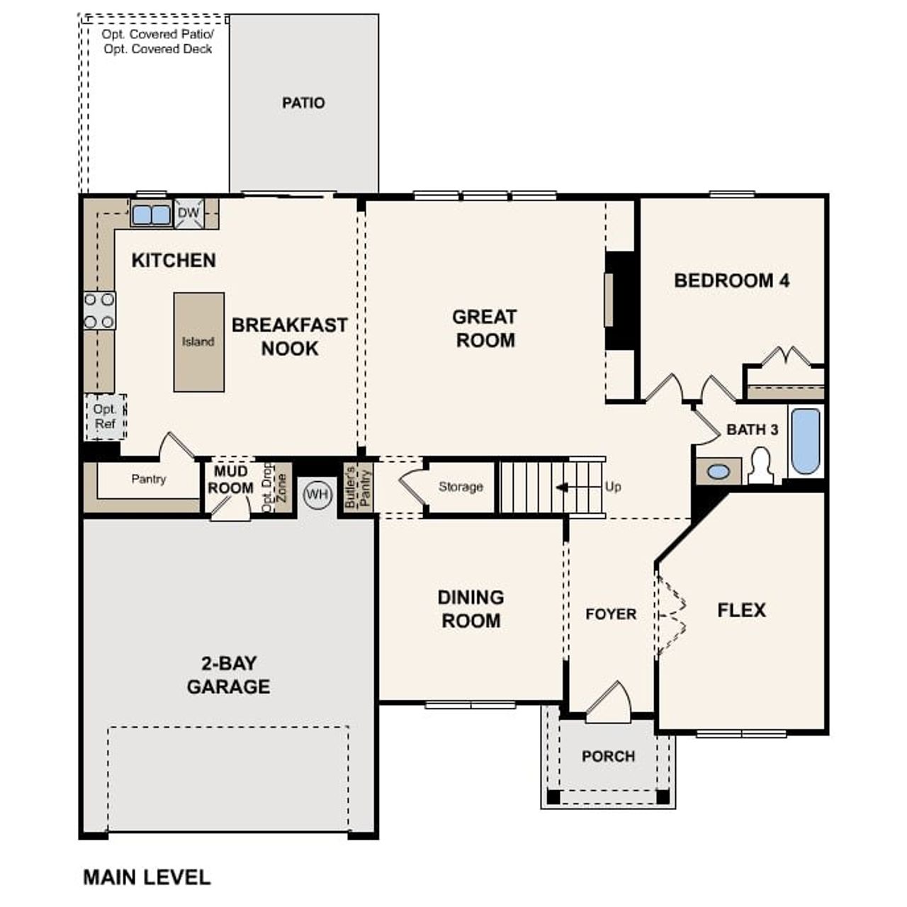 2D floor plan layout of this home in Parkview Estates, South Fulton, GA (Image 2).