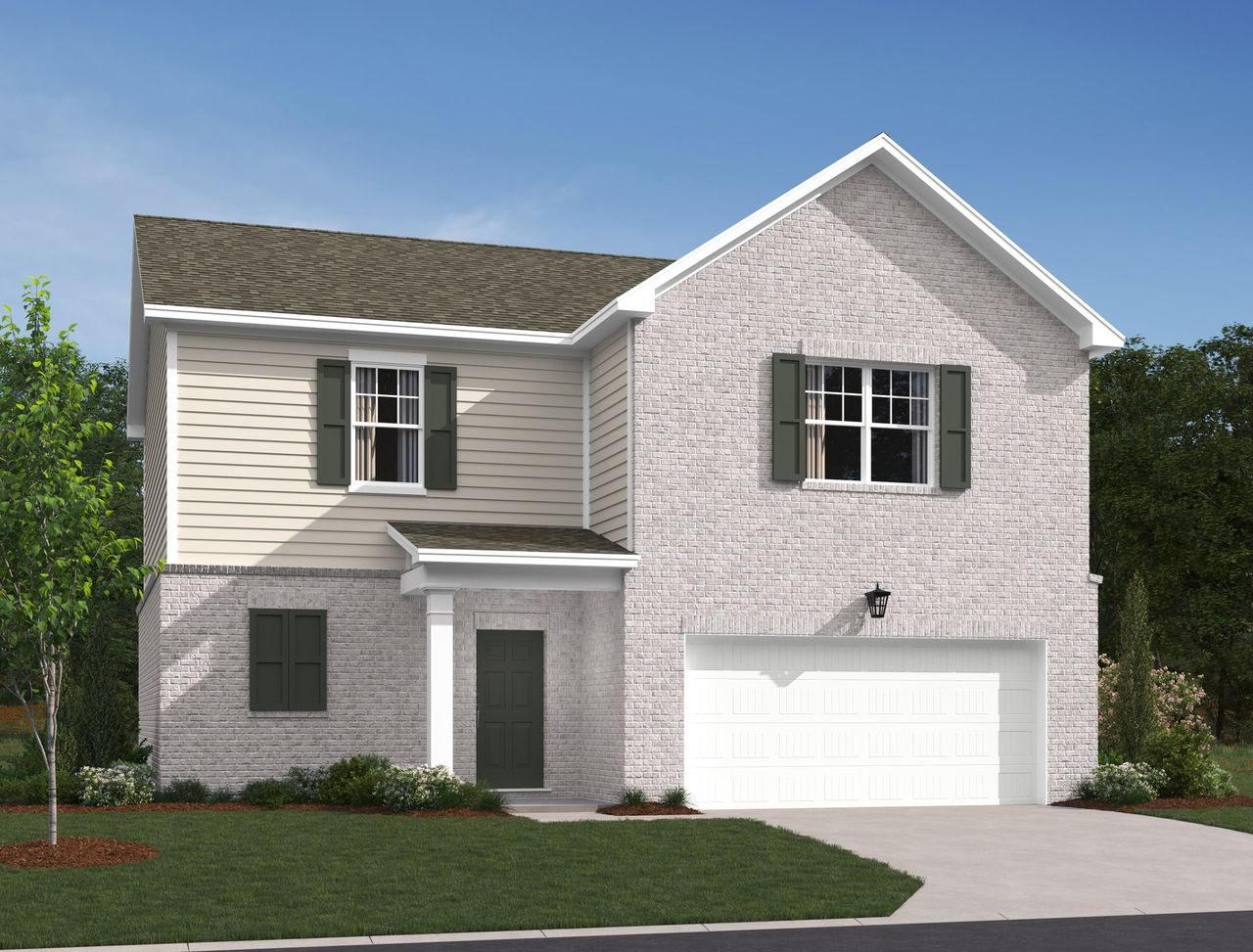 Representative exterior photo of a completed home built from the Livingston by Ashton Woods in Cades Bluff, Lebanon, TN (Image 2). Representative exterior photo of a completed home built from the Livingston by Ashton Woods in Cades Bluff, Lebanon, TN (Image 2).