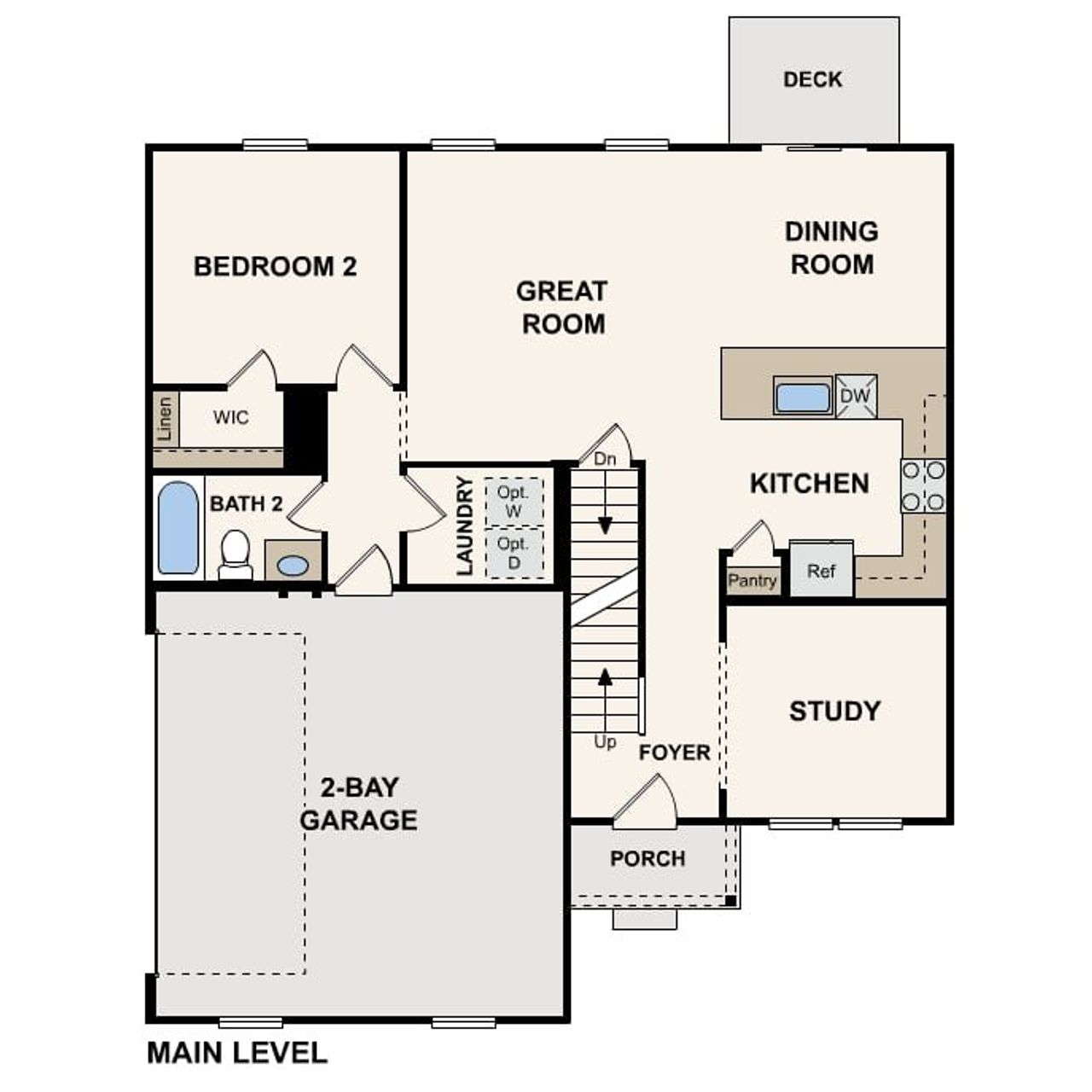 2D floor plan layout of this home in , Chatsworth, GA (Image 2).