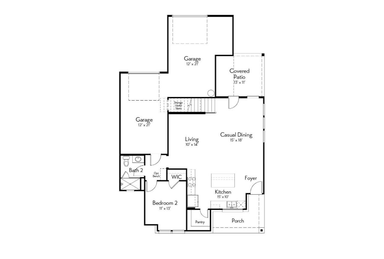 2D floor plan layout of this home in Indigo, Richmond, TX (Image 2).